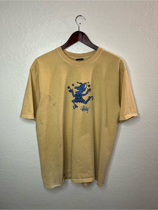 Stussy Other - Vintage Stussy Juggler Yellow Pigment Dyed Graphic Tee Size Large